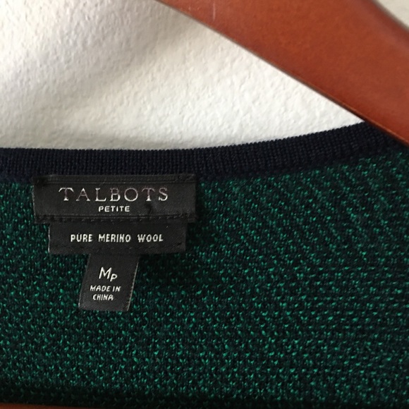 Talbots Plaid Open Cardigan Sweater Sz Mp - Picture 6 of 12